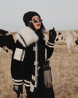 Women’s Tuscan Faux Shearling Jacket – Faux Fur Lapel Commuter Style