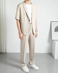 Half Sleeve Small Suit COAT+PANTS