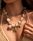 Vacation Style Irregular Shell Conch Starfish Clavicle Chain