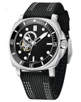 Sports Automatic Mechanical Watch – Luminous Night Display | 20M Waterproof | Nylon-Leather Strap