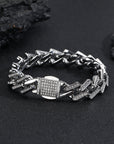 Men’s Diamond-Cut Titanium Steel Cuban Chain Set - Gold/Silver Bracelet (21cm) & Necklace (60cm) Unisex Hip-Hop Jewelry
