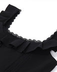 Women’s Fashion Fishbone Corset Dress – Sleek Black One-Step Skirt Elegance