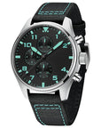 Men's Luminous Sapphire Watch – 100M Waterproof Quartz Timepiece (Blue/Green/Black) – Night Glow Feature