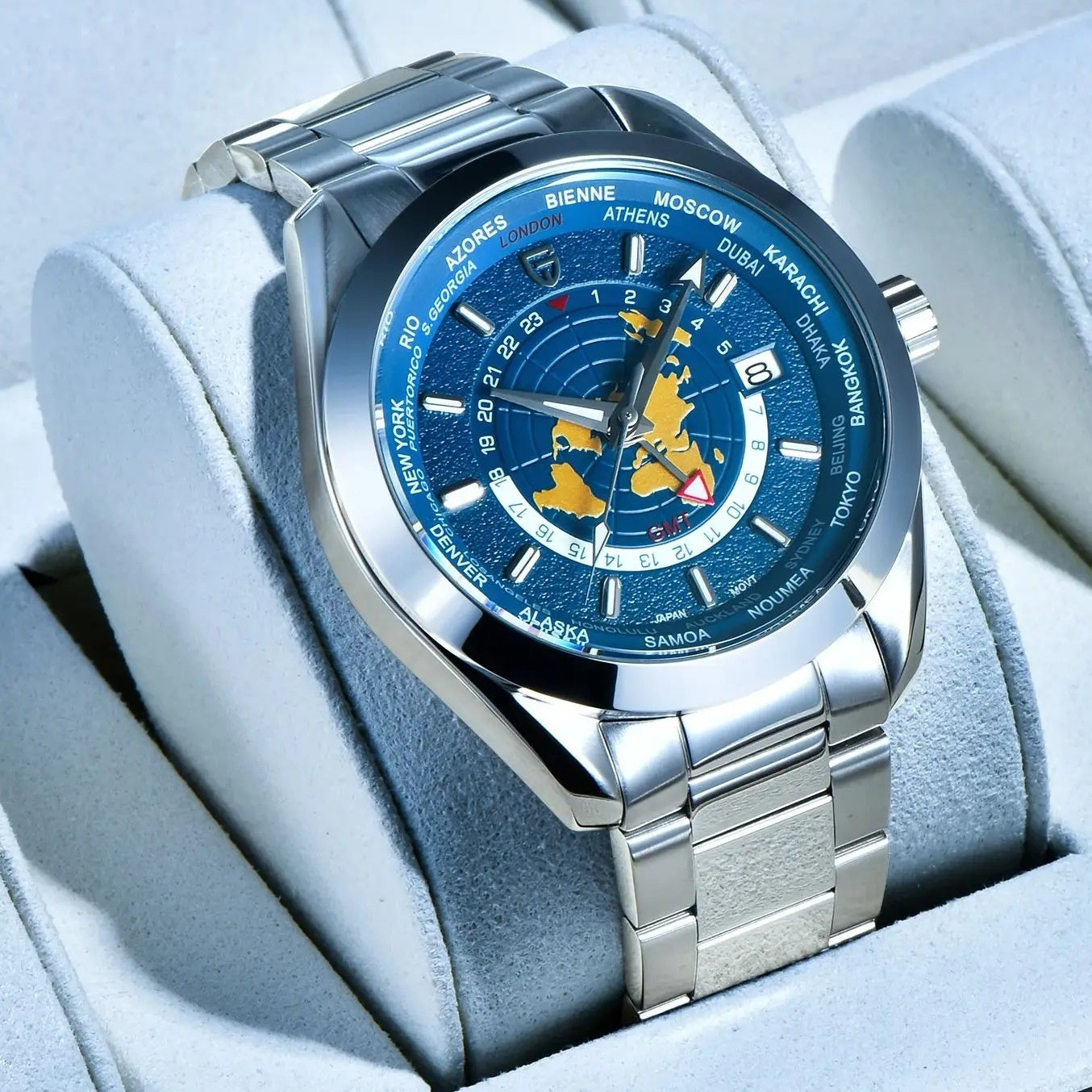Men's Professional GMT Automatic Watch – Dual Time Zone Luxury Timepiece – Sapphire Crystal & 200M Waterproof