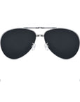 Men's Pure Titanium Sunglasses - Foldable Sports Shades (Silver/Gray Gradient)