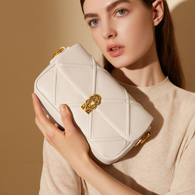 Sac à main en cuir véritable pour femme – Style rétro européen (22 x 14 cm) – Cuir de vachette souple à deux couches
