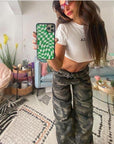 Women’s High-Street Camouflage Jeans – Loose Fit with Urban Edge