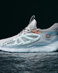 ✨ Men’s Luminous Particle Sneakers – Ice Silk Jacquard Mesh (White/Ice Blue, 39-44)