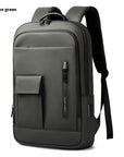 Men's Lightweight Business Backpack - Oxford Cloth Commute & Travel Bag (Dark Gray/Olive/Blue/Black)