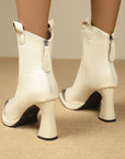 Women’s Retro Pointed-Toe Mid-Calf Boots – Elegant High-Heel PU Fashion Boots