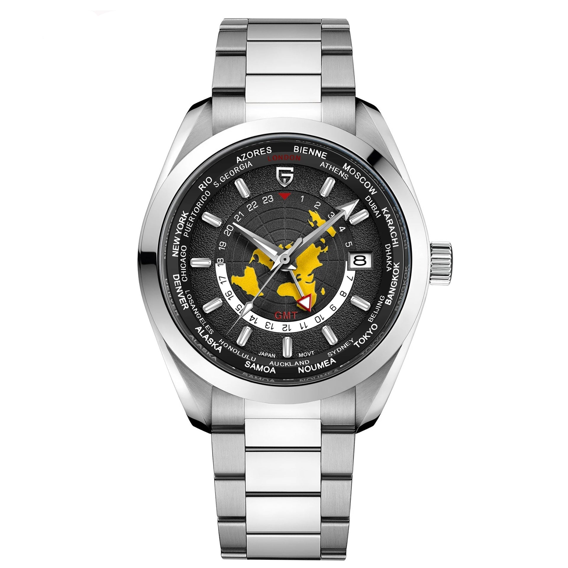 Men's Professional GMT Automatic Watch – Dual Time Zone Luxury Timepiece – Sapphire Crystal & 200M Waterproof