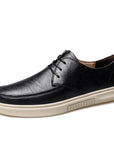 Men’s Genuine Leather Shoes – Versatile Low-Top Full-Grain Design