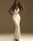 Women's Lace-up Sexy Backless Pleated Hip Dress – Street-Chic Allure
