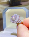 2 Carat Moissanite Flower Ring – Diamond Alternative Engagement Ring – Stunning Sparkle