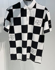 Polo classique à carreaux pour homme - 100 % coton, essentiel pour l'été (carreaux noirs et blancs, S-XXL)