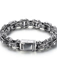 ๐ Men's Skull Bracelet - Titanium Steel Punk Cuff