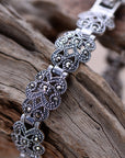 ✨ Mystic Moonlight: Thai Silver Cuff Watch