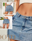 👖 Y2K Low-Rise Denim Mini Skirt – 90s Throwback with Edge