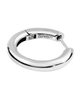 Men’s Sterling Silver Glossy Hoop Earrings – Minimalist 925 Silver Design