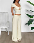 Women’s Vest & Wide-Leg Pants Suit – Chic Two-Piece Set for Effortless Style