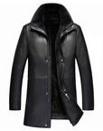 Men’s Genuine Sheepskin Leather Jacket – Fleece-Lined & Winter-Ready