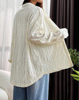 Women’s Loose Color Block Sweater – Relaxed Chic in Apricot