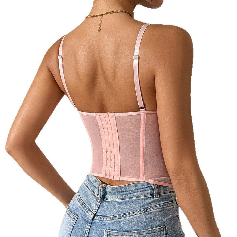WOMEN'S Corset Eyelash Lace See-Through Sling Tunic – Pure Desire, Sheer Elegance