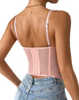 WOMEN'S Corset Eyelash Lace See-Through Sling Tunic – Pure Desire, Sheer Elegance
