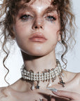 💎 Three-Layer Pearl Collarbone Chain – Delicate Elegance