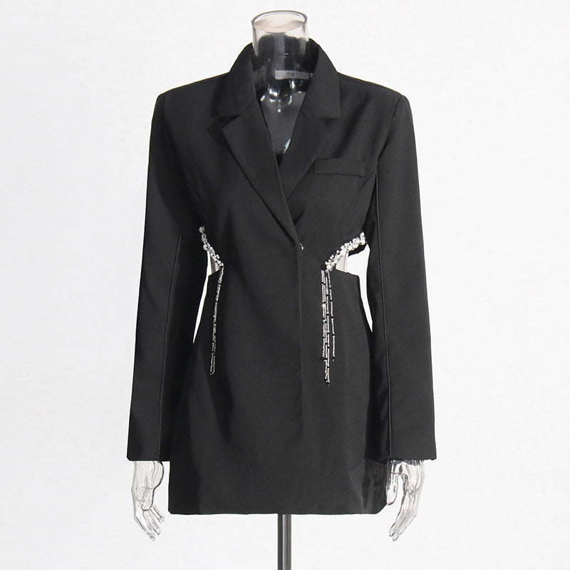 Midriff Suit Top – Elegant, Slim-Fit Statement Piece for Women