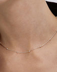 ✨ Women’s 925 Sterling Silver Ball Chain Necklace – Minimalist Elegance