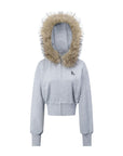 🌟 American Retro Short Fur Collar Detachable Hoodie Coat – Streetwear Cool with a Retro Edge