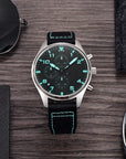 Men's Luminous Sapphire Watch – 100M Waterproof Quartz Timepiece (Blue/Green/Black) – Night Glow Feature