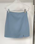 Women’s Solid Color Split A-Line High Waist Slim Skirt