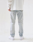 🔥 Men's High Street Ripped Jeans – Light Blue Straight Leg Vintage Denim