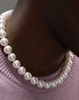 Collier de perles de culture de 14 mm pour homme