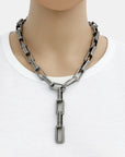 Retro Personalized Men’s Necklace – Bold U-Shape Style in Titanium Steel