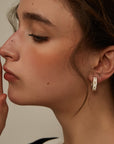 Women’s Light Luxury Sterling Silver Needle Earrings – Elegant Modern Glow