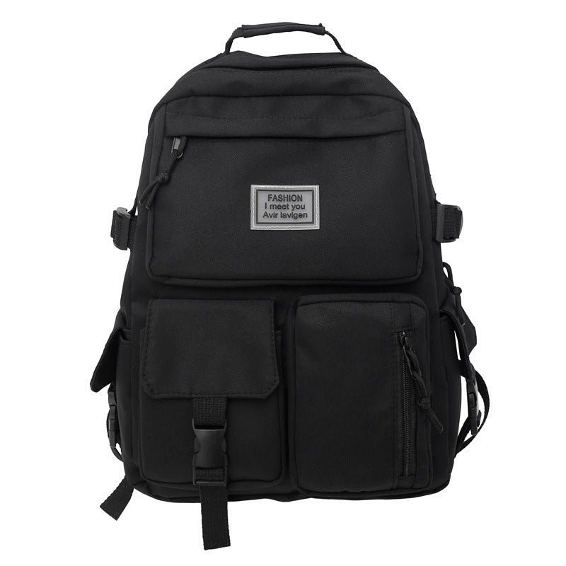 Unisex Trendy Nylon Backpack – Lightweight School & Travel Everyday Bag