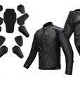 Combinaison pantalon de moto coupe-vent en cuir pour homme