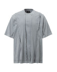 High Street American Retro Folding Patchwork Short-sleeved T-shirt Men