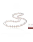 Women’s Natural Freshwater Pearl Necklace – S925 Silver Clasp, High-End Bun & Flat Bead Design
