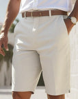 Men's Business Suit Shorts – Summer Casual Polyester Shorts |