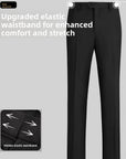 Pantalon de costume habillé pour homme – Pantalon de ville coupe droite, confortable, infroissable et au style classique pour le bureau