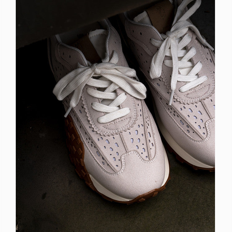 Retro-Laufschuhe für Damen – klobige Joggingschuhe mit dicker Sohle