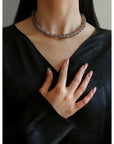 Natural Agate Beaded Necklace For Women