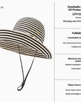 🌞 Women’s Contrast Trim Straw Hat – Sun Protection with Style