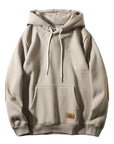 Men's Embroidered Hoodie – Thick Cotton Blend Pullover (Hooded) – Streetwear Essential