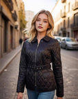 🧥✨ Belted Quilted Cotton Coat – Effortless Japanese Minimalism