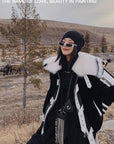 Women’s Tuscan Faux Shearling Jacket – Faux Fur Lapel Commuter Style